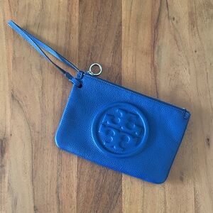 Tory Burch Blue Wristlet Clutch